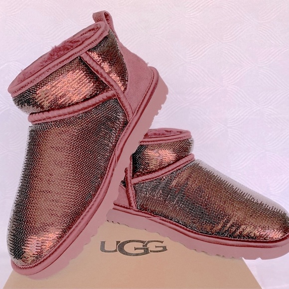 SALE - UGG Classic Ultra Mini Mirror Ball Booties - Wild Grape - Picture 13 of 13